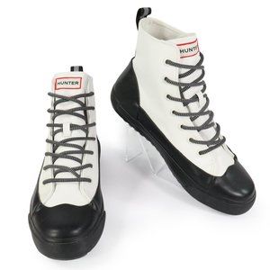 Hunter Dipped Canvas High Top Sneakers Black/White Unisex Men's 7.5 Women's 9.5